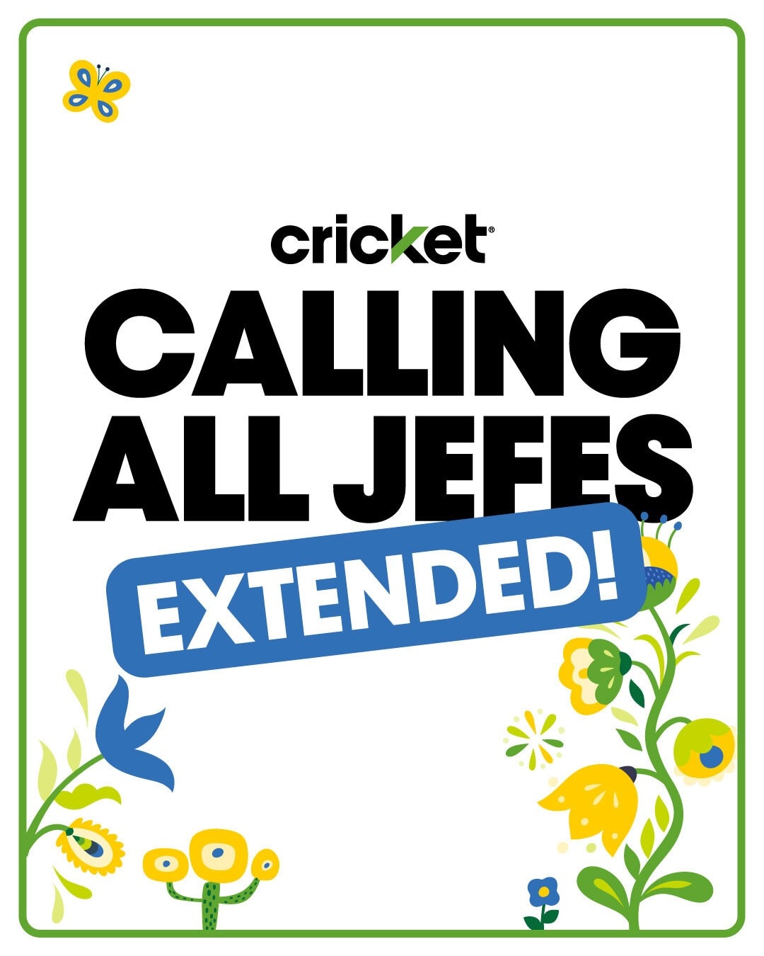 Cricket presenta Calling All Jeffs